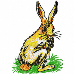 Rabbits Embroidery Design 6